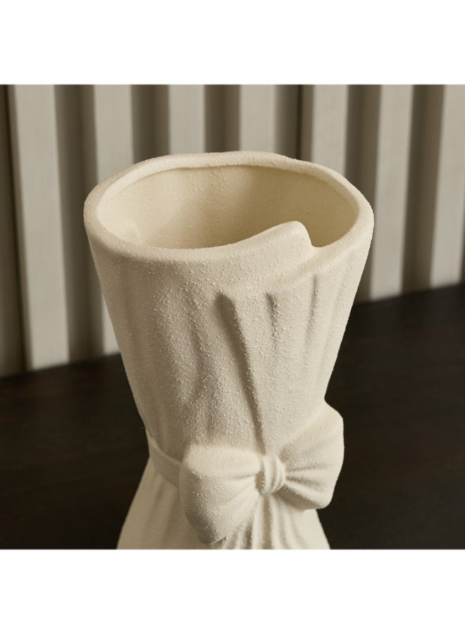 Home Box Umber Alora Decorative Vase - Cream Color - Image 3